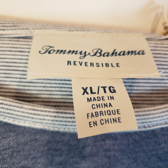 SOLD NWT Tommy Bahama Blue Reversible Sweatshirt - Picture 5 of 6